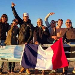 Simon Ackermann avec son équipe aux championnats du Monde de Paddle